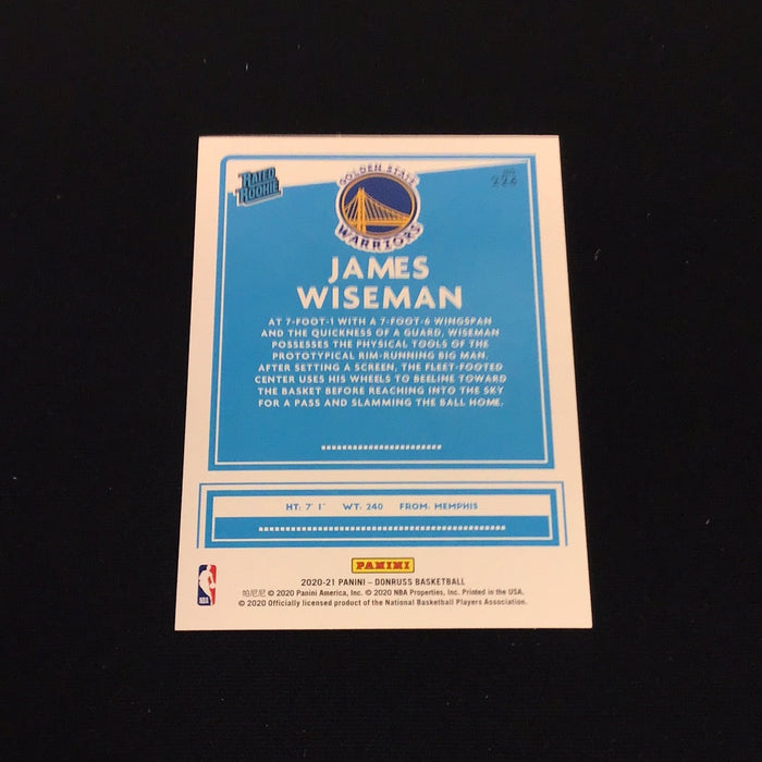 2020-21 Donruss #226 James Wiseman RR RC