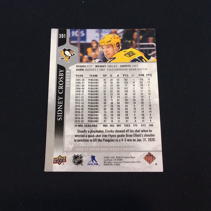 2020-21 Upper Deck #391 Sidney Crosby