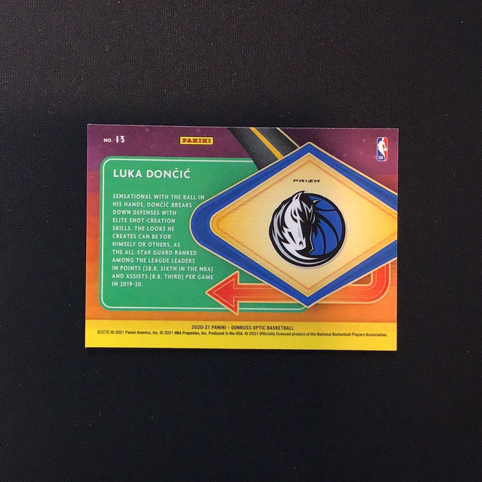 2020-21 Donruss Optic Express Lane Purple #13 Luka Doncic