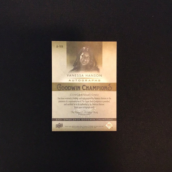 2021 Upper Deck Goodwin Champions Autographs #AVH Vanessa Hanson G