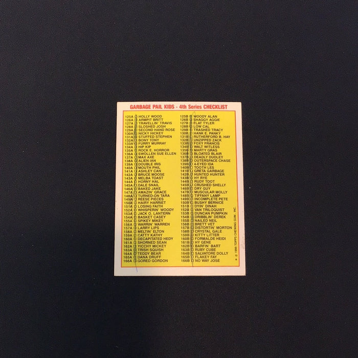 1986 Topps Garbage Pail Kids #125b Woody Alan