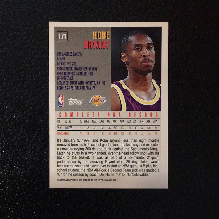 1997-98 Topps #171 Kobe Bryant