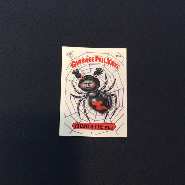 1986 Topps Garbage Pail Kids #98a Charlotte Web