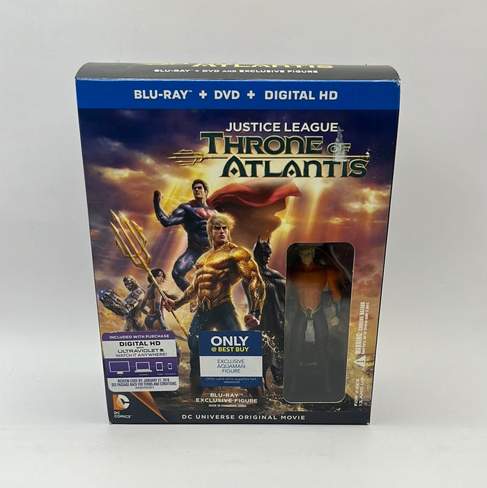 Justice League Throne of Atlantis Blu Ray (With Figure)