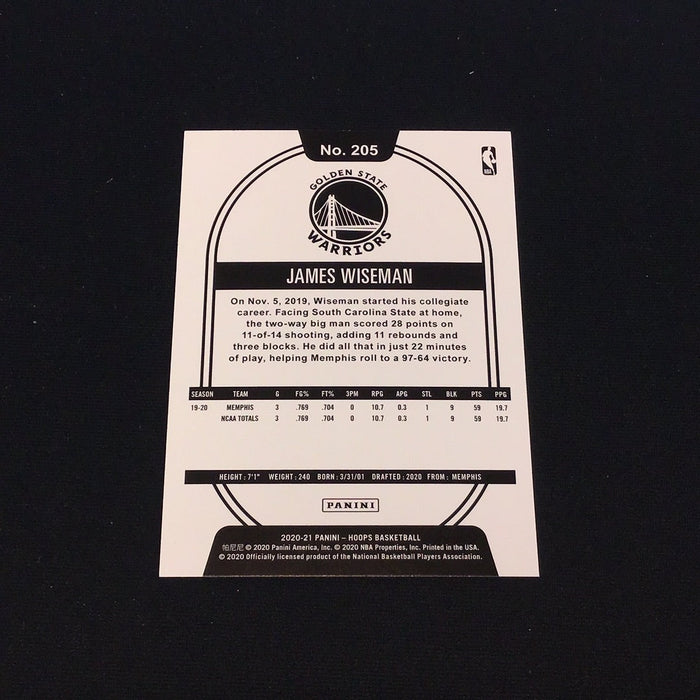 2020-21 Hoops #205 James Wiseman RC