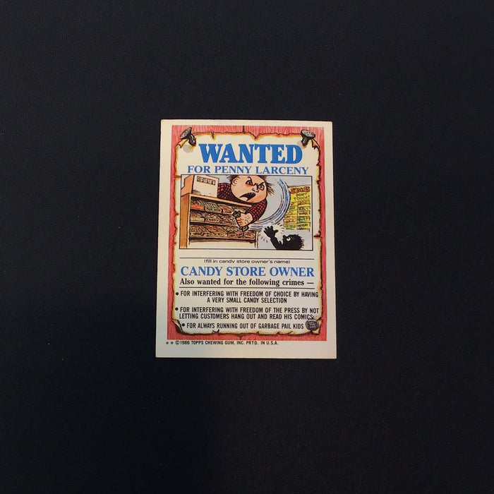 1986 Topps Garbage Pail Kids #100b Marshy Marshall