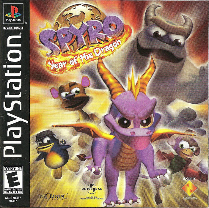Spyro Year of the Dragon for Playstaion