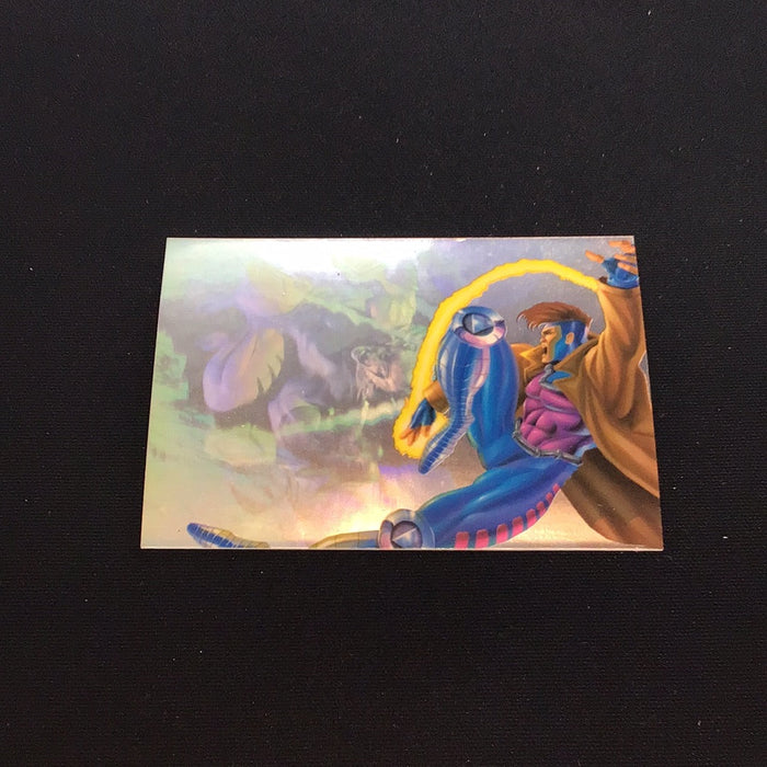 1995 Flair Marvel Annual HoloBlast #12 Gambit vs. Sabretooth