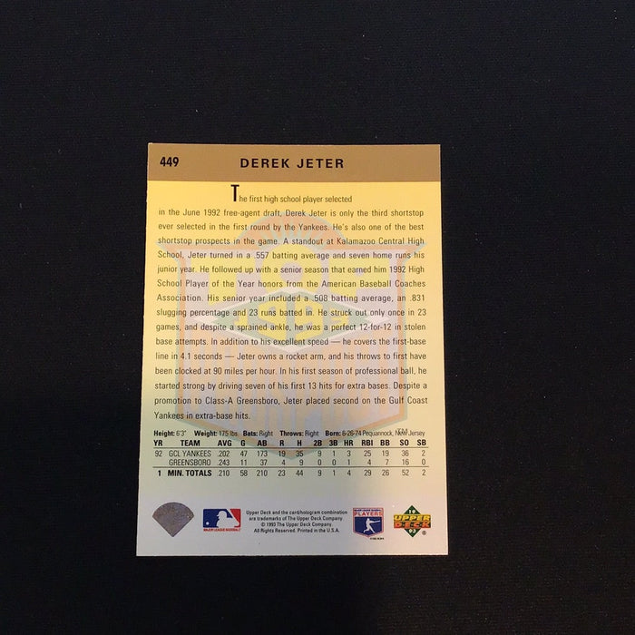 1993 Upper Deck #449 Derek Jeter RC