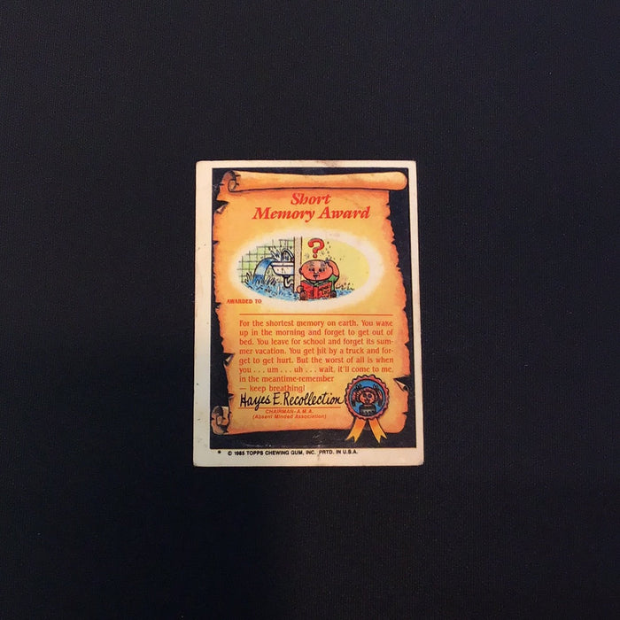 1985 Topps Garbage Pail Kids #54a Fryin' Ryan