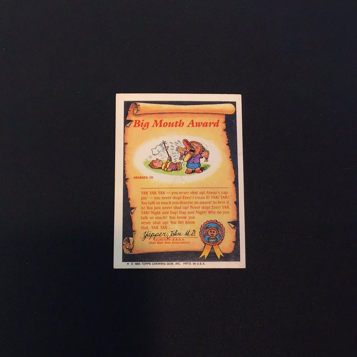 1985 Topps Garbage Pail Kids #81a Split Kit