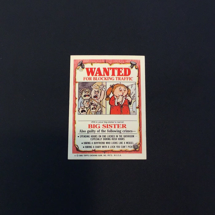 1986 Topps Garbage Pail Kids #110a Snooty Sam