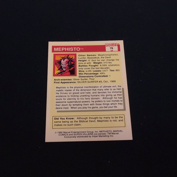 1990 Impel Marvel Universe I #78 Mephisto