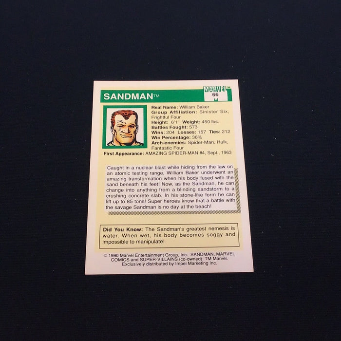 1990 Impel Marvel Universe I #66 Sandman