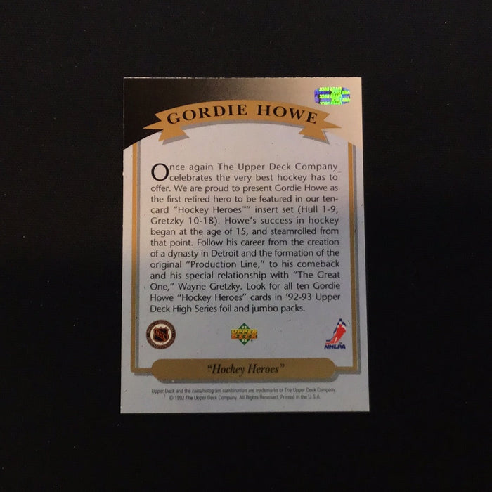 1992-93 Upper Deck Gordie Howe Heroes #NNO G.Howe Header SP