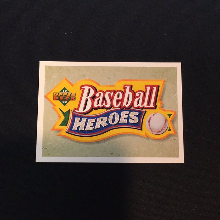 1992 Upper Deck Bench/Morgan Heroes #NNO Bench/Morgan Hdr SP