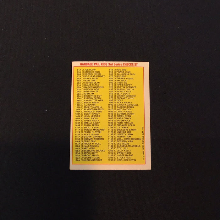 1986 Topps Garbage Pail Kids #91b Hippie Skippy