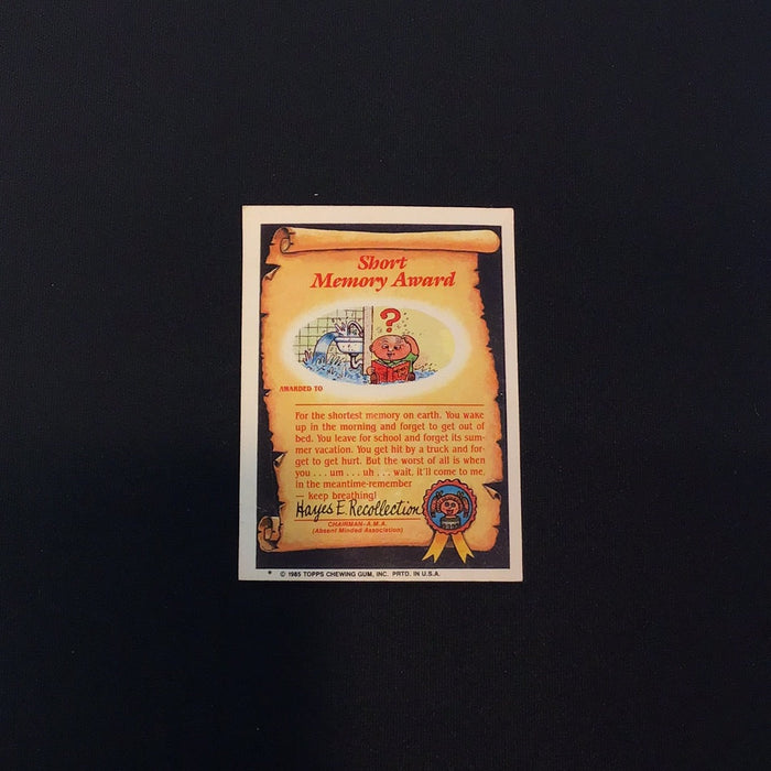 1985 Topps Garbage Pail Kids #65a Shrunken Ed