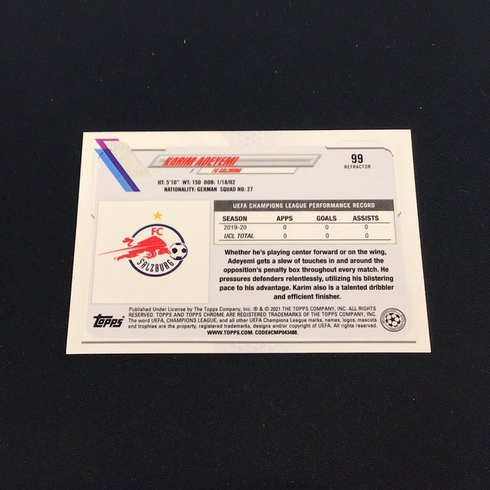 2020-21 Topps Chrome UEFA Champions League Refractors #99 Karim Adeyemi