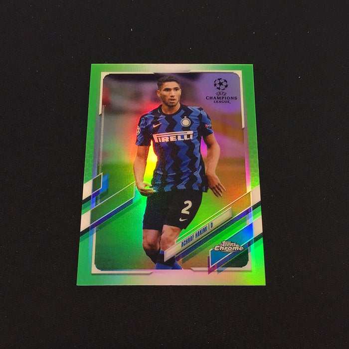 2020-21 Topps Chrome UEFA Champions League Neon Green Refractors #31 Achraf Hakimi