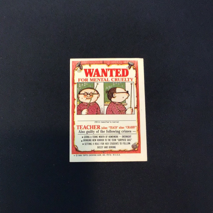 1986 Topps Garbage Pail Kids #111a Target Margaret