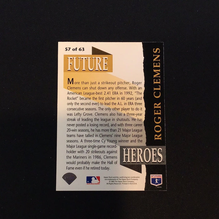 1993 Upper Deck Future Heroes #57 Roger Clemens
