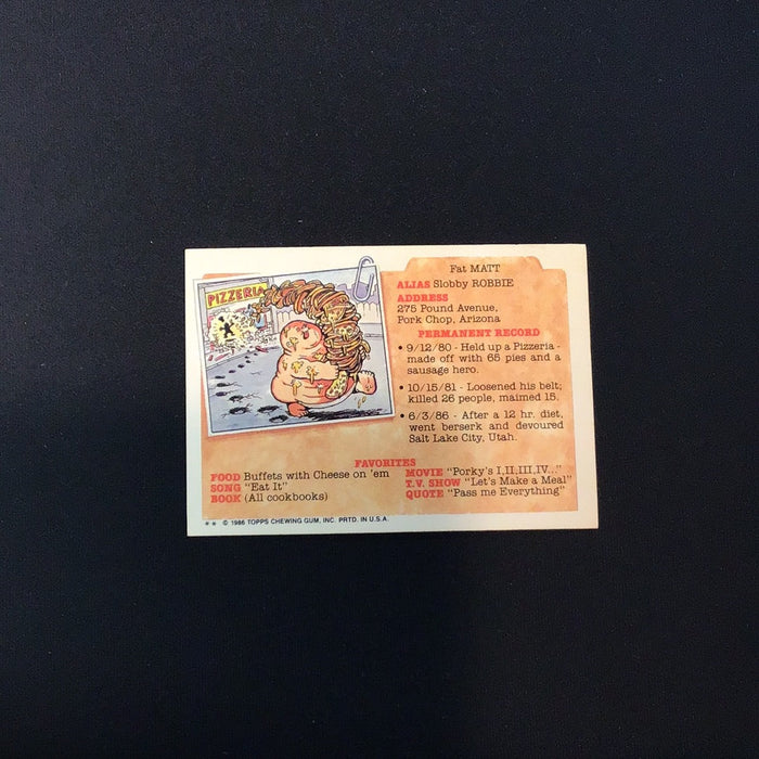 1986 Topps Garbage Pail Kids #173b Wormy Shermy