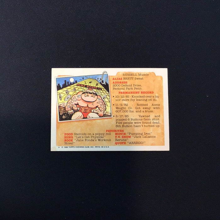 1986 Topps Garbage Pail Kids #182b Tagged Tad