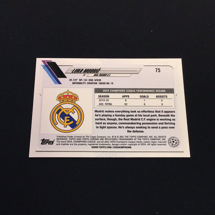 2020-21 Topps Chrome UEFA Champions League Pink Refractors #75 Luka Modric