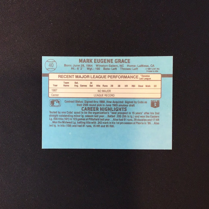 1988 Donruss #40 Mark Grace RC