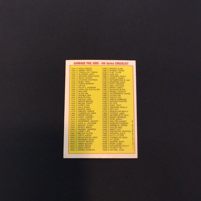 1986 Topps Garbage Pail Kids #124a Holly Wood