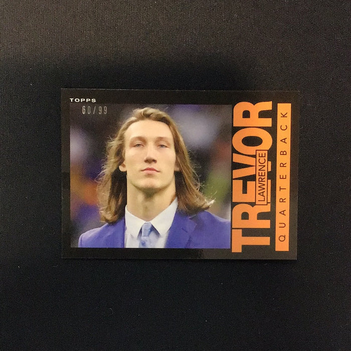 2021 Topps X Trevor Lawrence Orange #24 Trevor Lawrence/1985 Topps Football