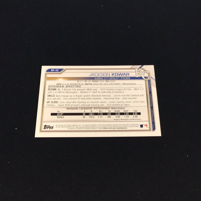 2021 Bowman Prospects Fuchsia #BP43 Jackson Kowar