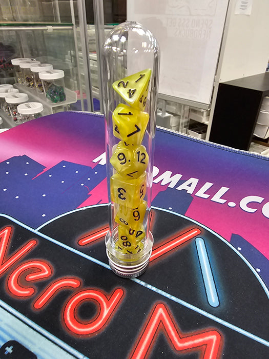 Tiki Board Game Dice Set (Yellow/Black)