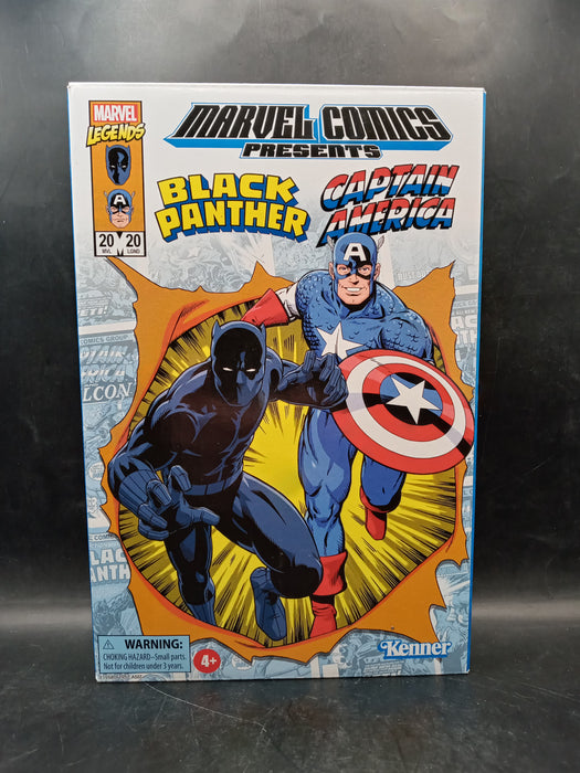 Hasbro Pulse Marvel Legends Kenner Retro 2-Pack Black Panther & Captain America
