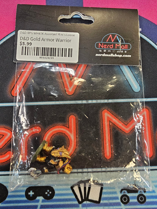 D&D Mini Gold Armor Warrior