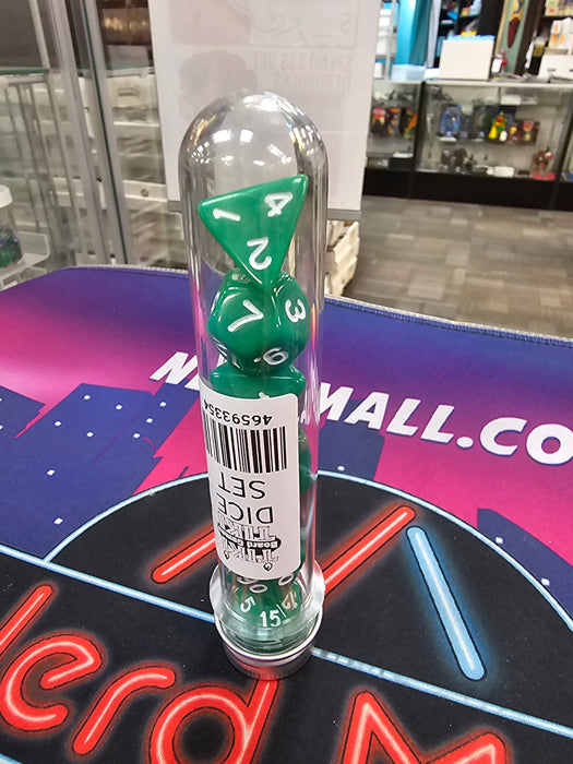 Tiki Board Game Dice Set (Green/White)