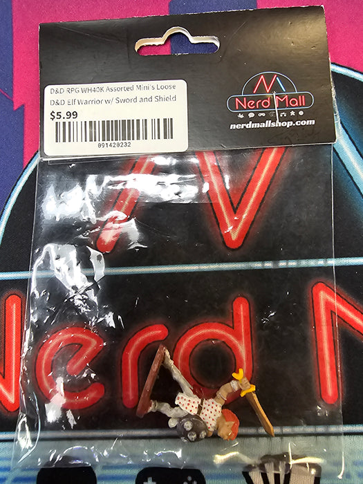D&D Mini Elf Warrior w/ Sword and Shield