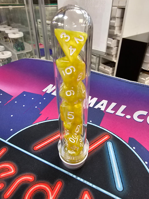 Tiki Board Game Dice Set (Yellow/White)