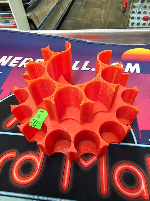 3D Large Printed Mini Holder (Red Orange)