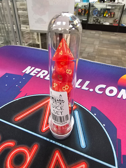 Tiki Board Game Dice Set (Red/Gold)