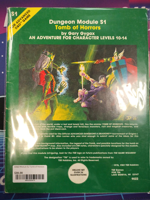 AD&D Module S1 Tomb of Horrors