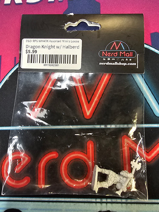 D&D Mini Dragon Knight w/ Halberd