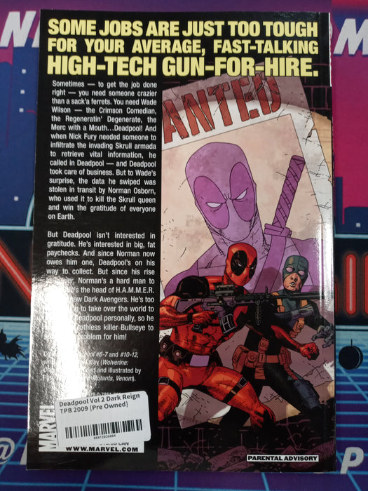 Deadpool Vol 2 Dark Reign TPB 2009 (Pre Owned)