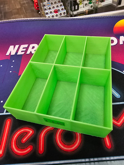 3D Printed Parts Holder 6 boxes (Green)
