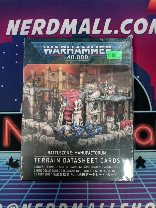 Warhammer 40k Battlezone Manufactorum Terrain Datasheet Cards
