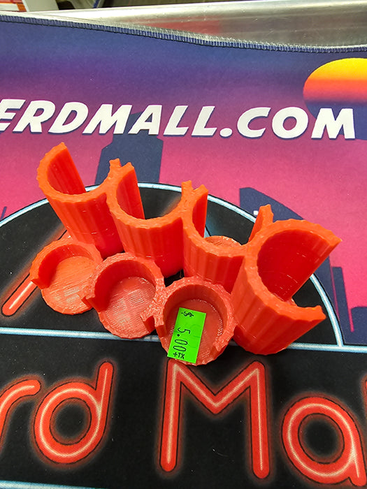 3D small Printed Mini Holder (Red Orange)