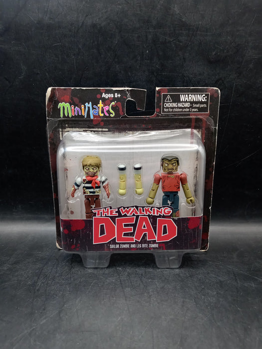 The Walking Dead Minimates Mini Figures Sailor Zombie And Leg Bite Zombie