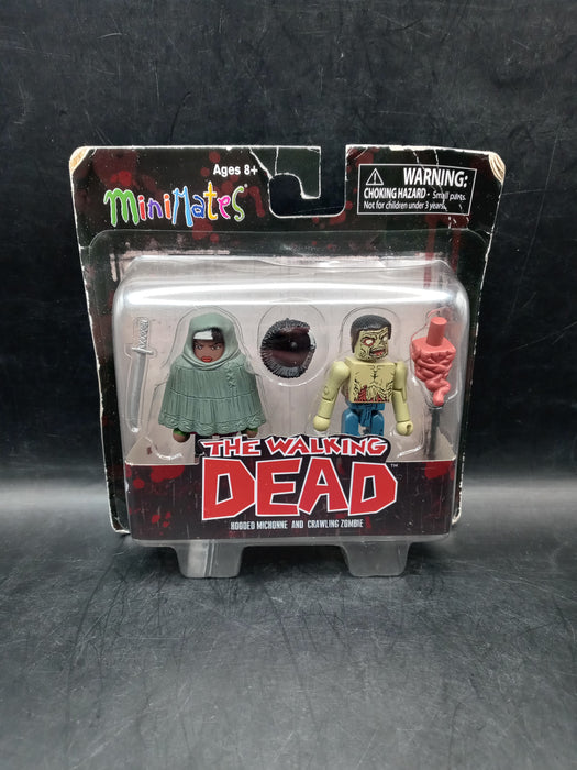 Minimates Series 4 The Walking Dead Hooded Michonne And Crawling Zombie