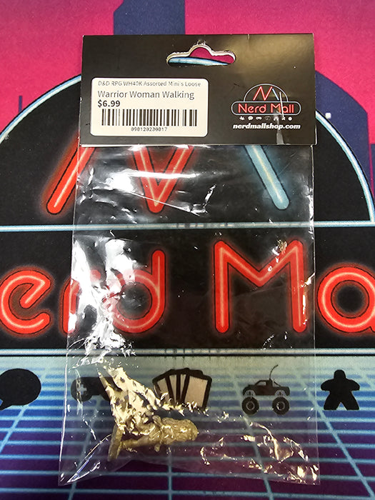D&D Mini Warrior Woman Walking